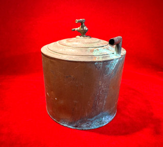 ORIG PROHIBITION ERA MOONSHINER'S WHISKEY COPPER STILL BOILER / DOUBLER