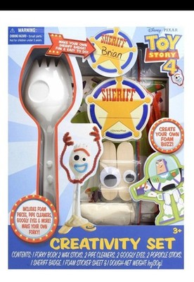 Disney Toy Story 4 - A Forky Sporky Creativity  Kit &Create Foam Buzz! new-