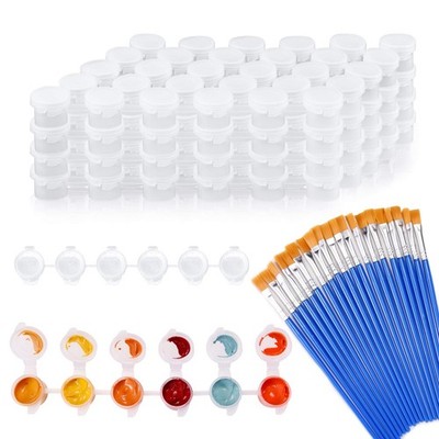 20 Empty Paint Containers with Lids - Mini Paint Pods, 120 Pots, 3 ml/0.1 oz ...