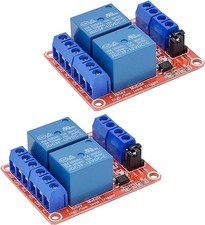  2-Pack 12V Relay Module 2-Channel Relay Switch with Optocoupler 2CH-12V-2