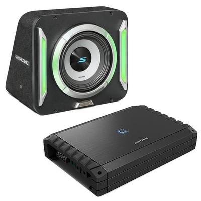 Alpine S2-A55V Amplifer & S2-SB12 Subwoofer, 5-Ch, RGB Lit, PrismaLink Enclosure