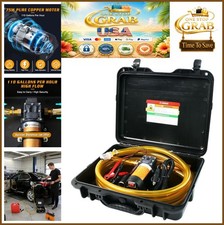 12V Fuel Transfer Pump 75W 110GPH Gasoline Pump Hose Cables Filter Set