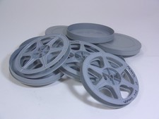Set of 3 16mm Plastic Film Reels Cases 7" / 400ft
