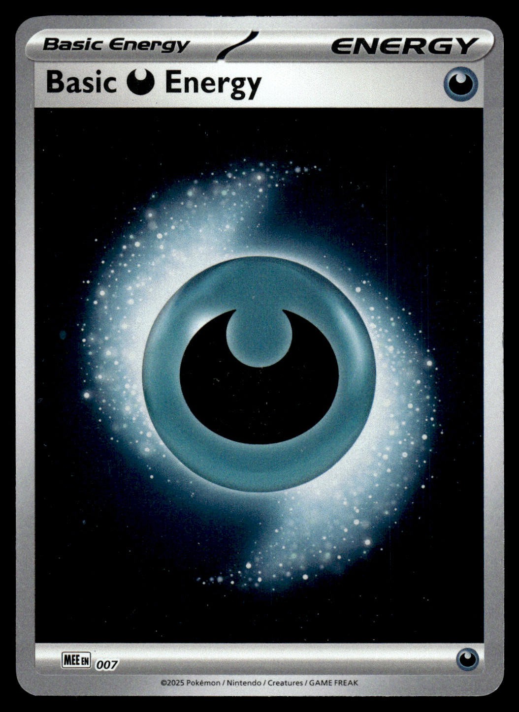 Basic Darkness Energy - 007 7 Mega Evolution Energies Pokemon Reverse Holo LP