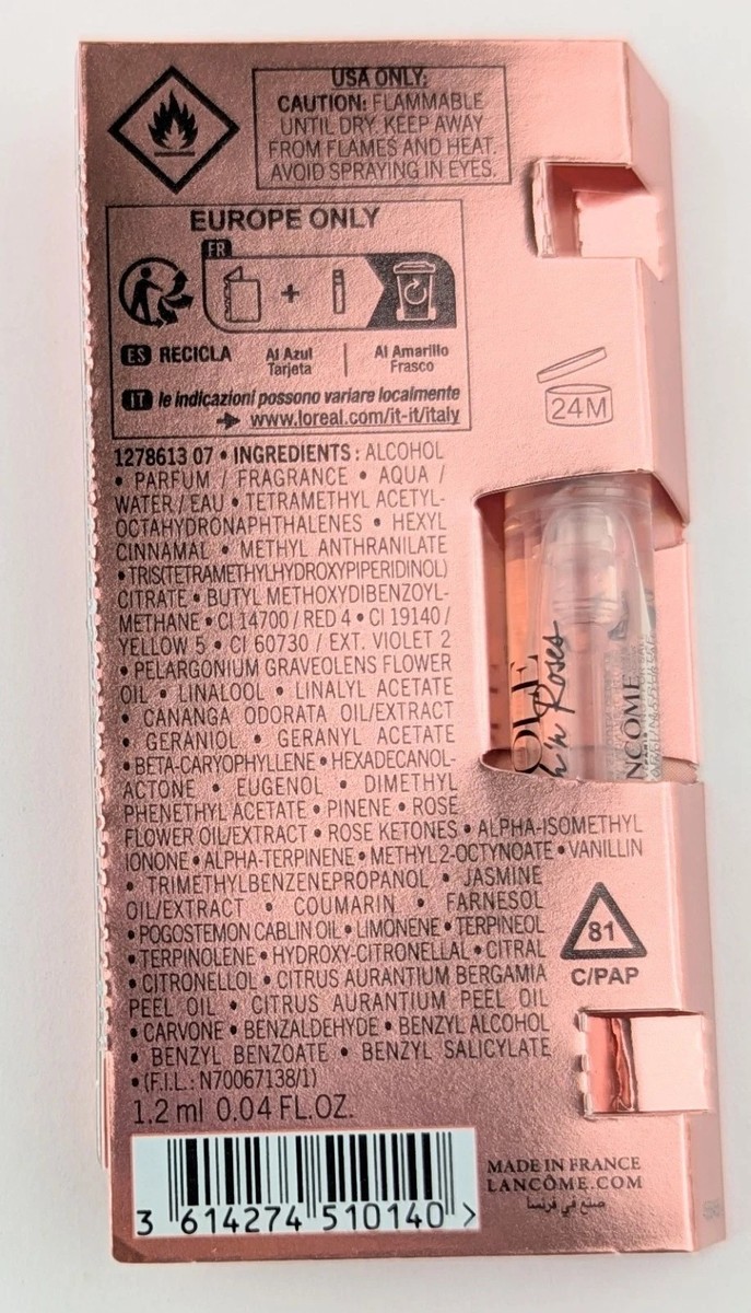 Lancome Idole Peach 'N Roses Eau de Parfum Fruitee Sample Spray