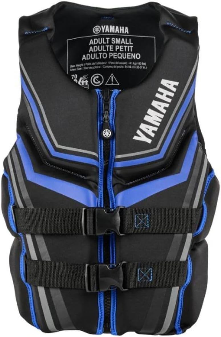 Yamaha Men's Neoprene 2-Buckle PFD Life Jacket Vest Red, Blue