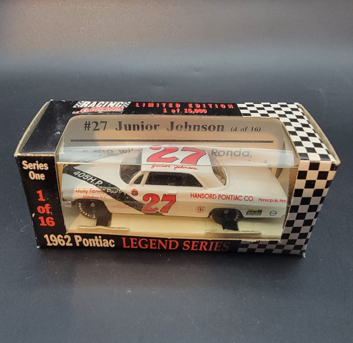 TIN TOYS ミニカー　ポルシェ　コルベット稀少　香港製 RCI 1:64 1962 Pontiac #27 Junior Johnson Hansord Pontiac Legend