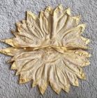 Vtg 18" GOLD SILK with GOLD Sequins Beads TEXTILE Flower Sunburst Applique — photo 8