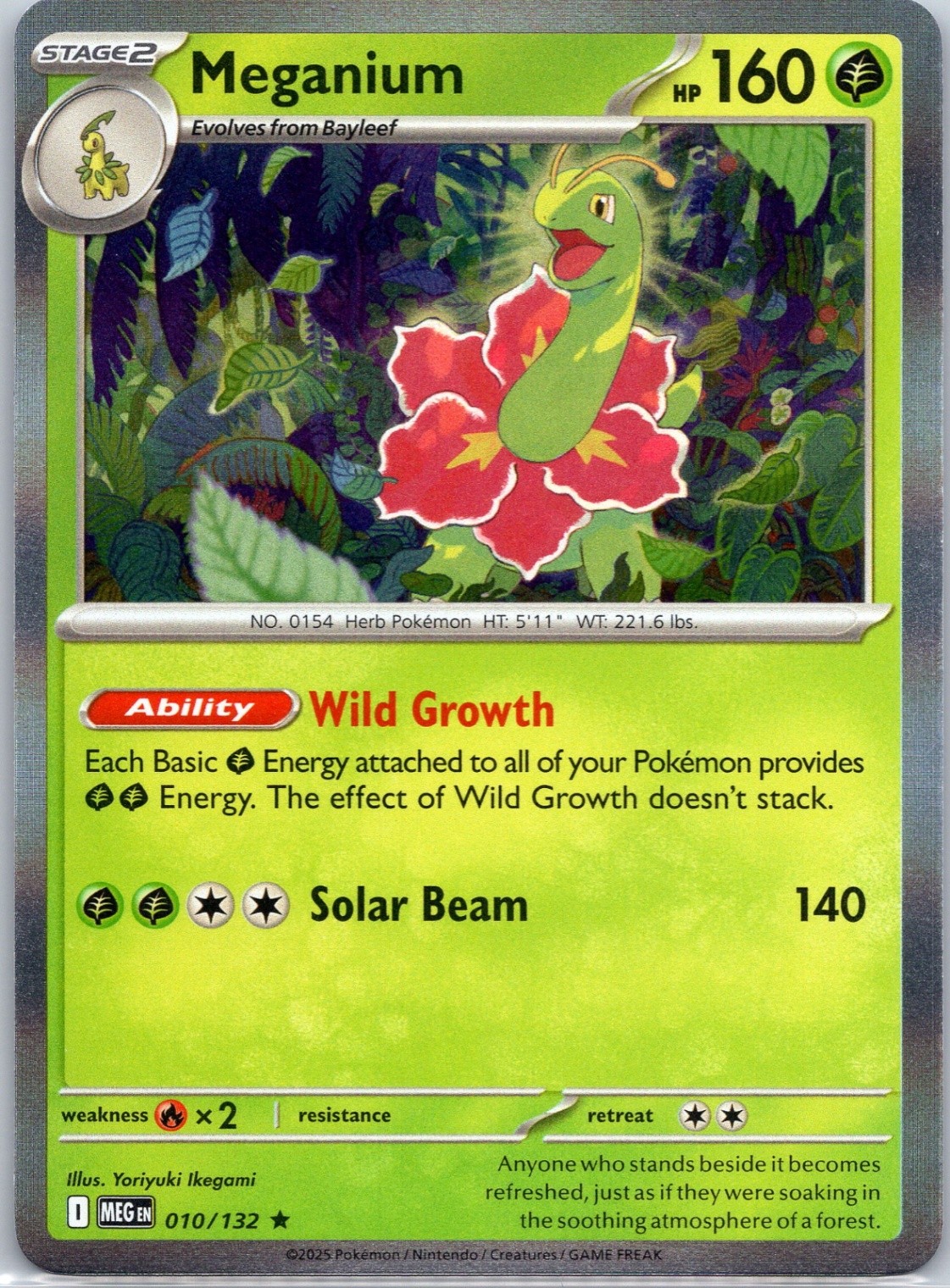 Meganium Holo ME01: Mega Evolution #010/132 NM