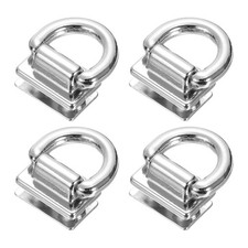 4Pcs Metal Bag Connector D Ring 18mm Purse Bridge Hanger Buckle Silver