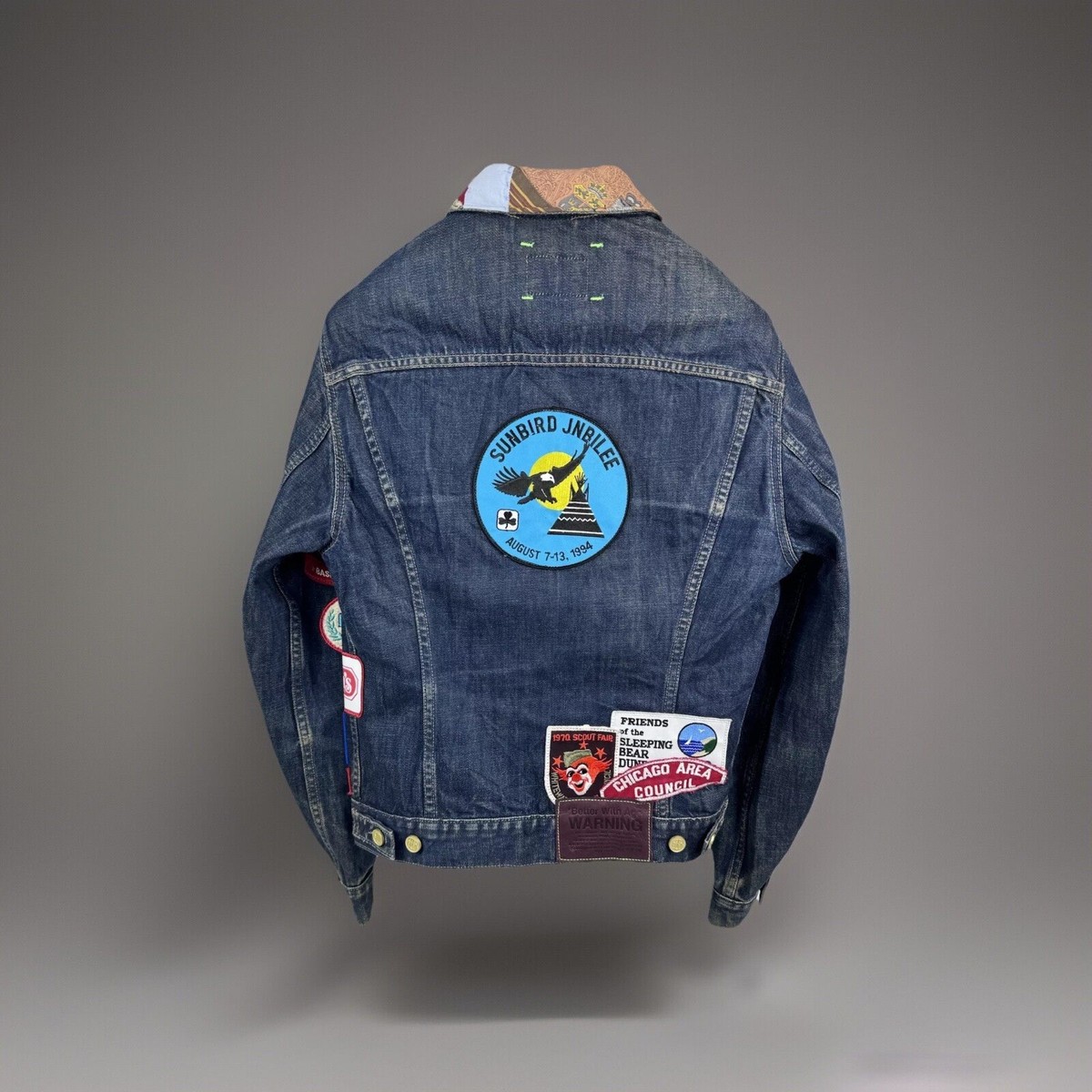 Better With Age - Patch Work Denim Jacket Size: L | eBay Better With Age - Patch Work Denim Jacket Size: L | eBay