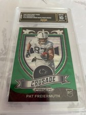 PAT FREIERMUTH STEELERS 2021 PRIZM DRAFT PICKS CRUSADE GREEN WAVE RC GRADED 10