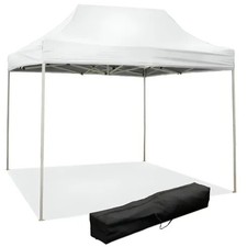 Gazebo da Giardino 3x2 a Fisarmonica Impermeabile Bianco con Sacca