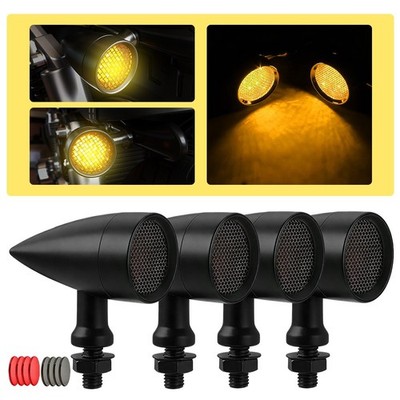 For Yamaha Motorcycle 4X LED Turn Signal Blinker Lights Running Indicator Amber