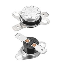 Temperature Control Switch Thermostat 125°C 10A N.C 6.3mm Pin 2pcs