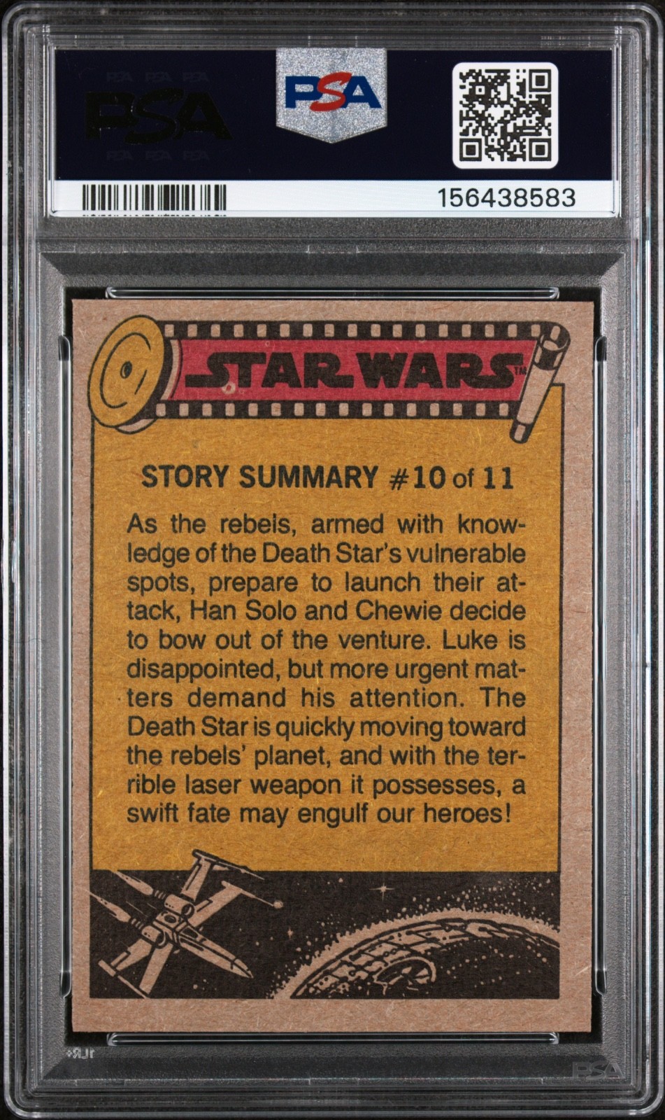 1977 Topps Star Wars #49 The Rebels Monitor The Raid PSA 6 view 2
