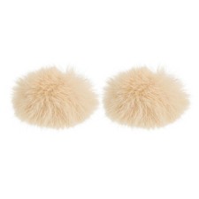 Furry Microphone Windscreen 5mm x 55mm for Microphone Khaki 2 Pack