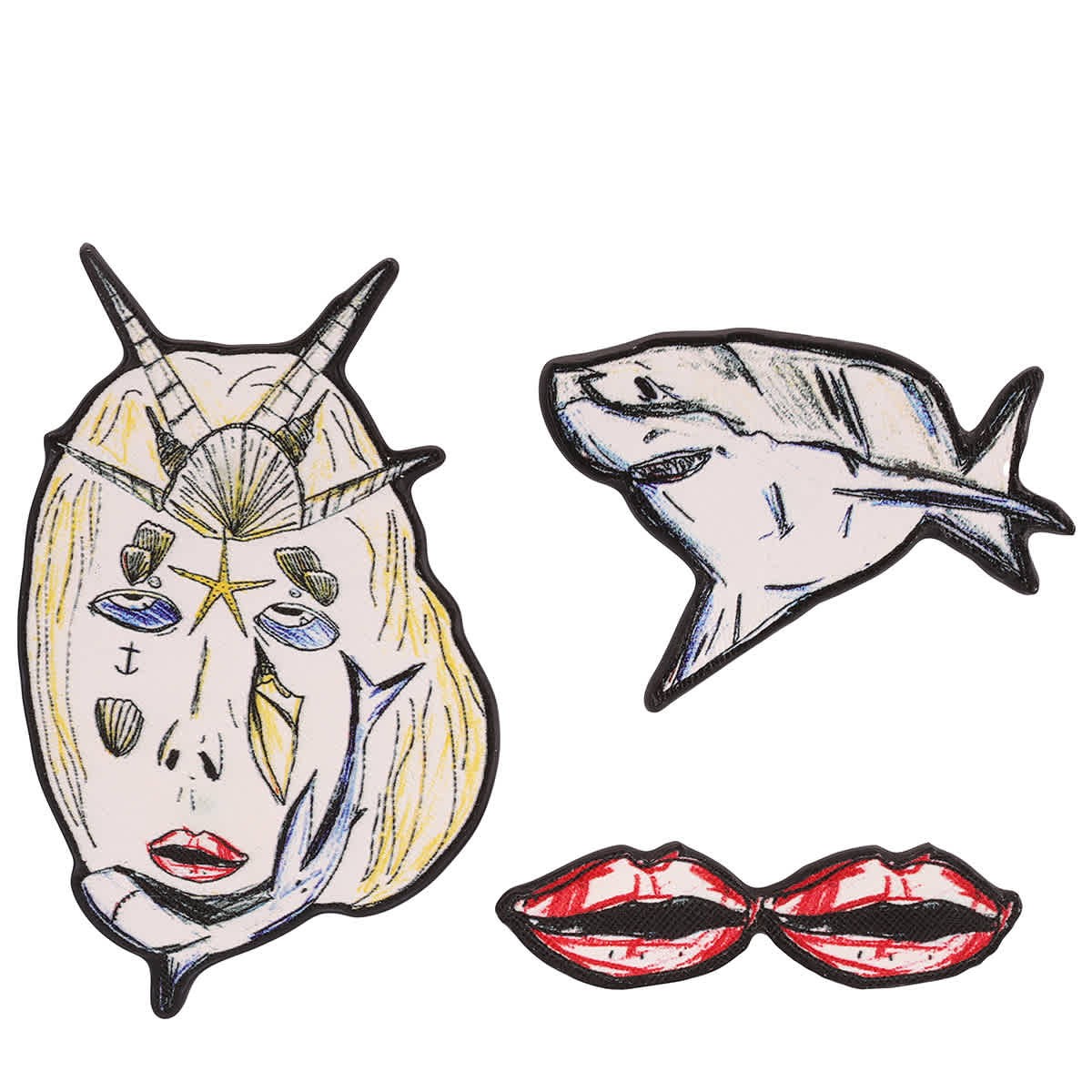 Набор брошек с каракулями от Burberry 26190₽