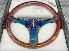 Rare Nrg Matsuri Rst-027mc-rd Neo Chrome Acrylic 6-bolt Universal Steering Wheel