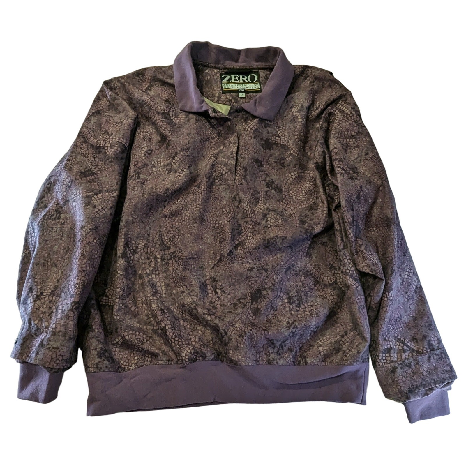 ZERO RESTRICTIONS Jacket Medium Quarter Button Go… - image 1