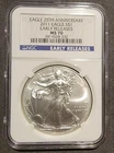 2011 Silver American Eagle MS-70 NGC 25th Anniversary (ER)