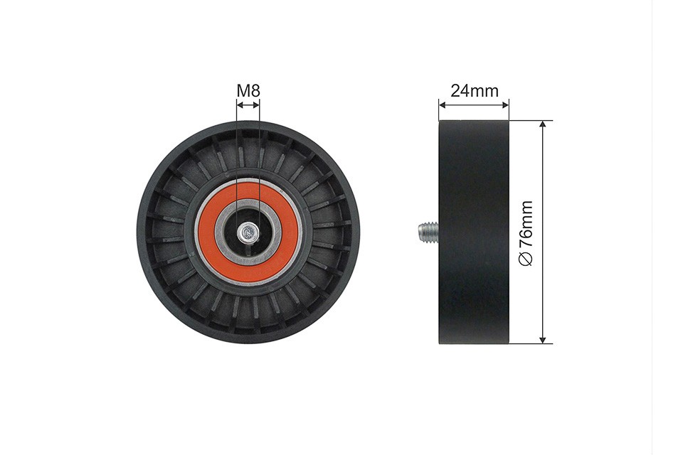 Fits NTY RNK-VV-017 V-RIBBED BELT PULLEY IDLER  ⭐UK Stock⭐