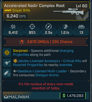 Borderlands 4 OP COMPLEX ROOT SNIPER INCENDARY JAKOBS SHOTGUN AMMO