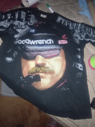 Vintage Chase Authentics Dale Earnhardt Goodwrench NASCAR Black Shirt, Men's XL