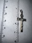 Cross Jesus Sterling Silver Cross Pendant As is Tarnished — photo 2
