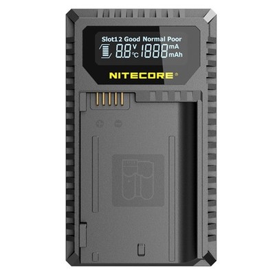 NITECORE UNK2 Dual Slot USB Charger for Nikon EN-EL15 D500 D750 Camera Batteries