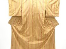 7594032: JAPANESE KIMONO / TSUMUGI / WOVEN GEOMETRIC PATTERN