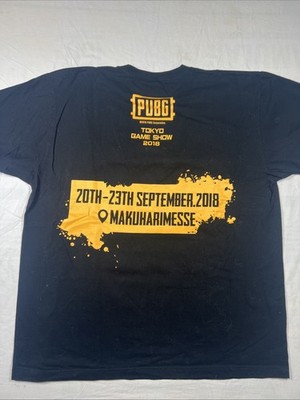 Rare Tokyo Game Show PUBG 2018 T-Shirt Black used Cotton Tagged Size 3xl
