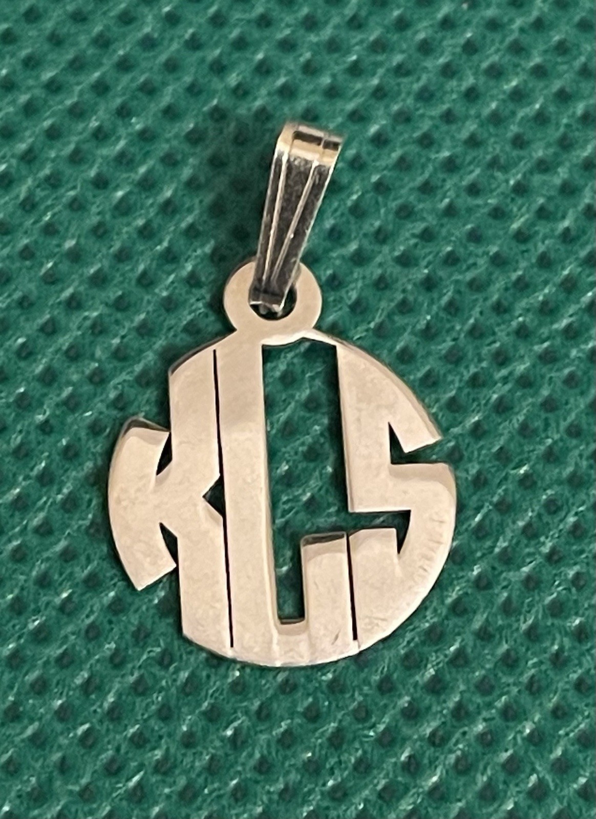 Initials “KLS” Sterling Silver .925 Charm Pendant - image 5