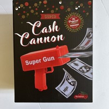 Cash Cannon Money Gun Launcher w/100pcs Fake 100 Bills Party Game Toys - NEW