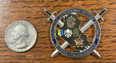 142nd CSSB Wild Stallions Coin Awarded for Excellence No Slack Iraq