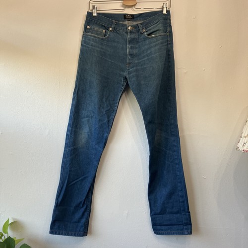 A.P.C., APC New Standard Raw Jeans Classique Selvedge Blue Denim Classic Mens 30