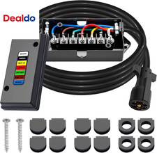 7 Way Trailer Wiring Harness Kit 8 FT Trailer Cord with 7 Pin Trailer Plug and J