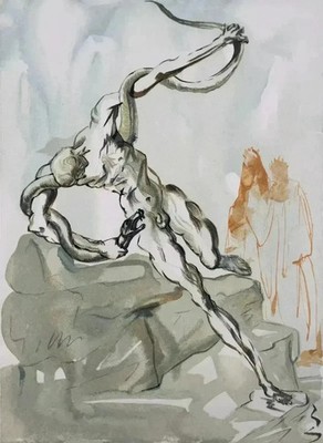 Salvador DALI : ENFER 24, Les voleurs, GRAVURE Originale, 1960, DIVINE COMEDIE