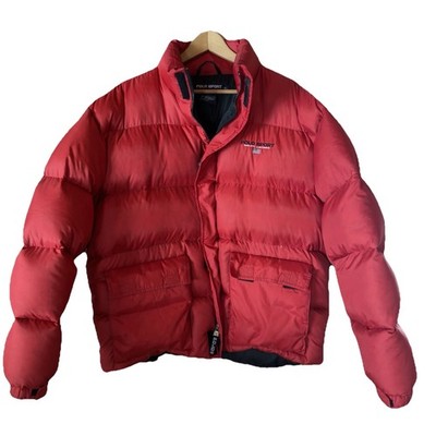 Polo Sport Ralph Lauren Red Down Puffer Jacket Heavyweight Men's L