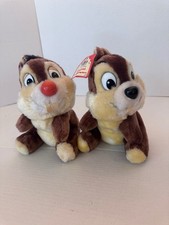 Disneyland Walt Disney World Chip N Dale Chipmunk Plush 8 Vintage Stuffies Tag