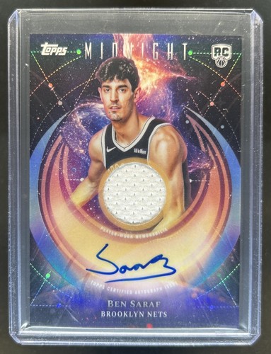 2025-26 Topps Midnight Ben Saraf Jersey Auto Autograph RC #RJA-BS Nets Rookie