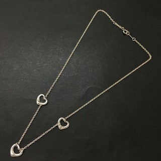 EGA TIFFANY&CO. Collar Colgante Plata 925 Peretti Triple Corazón Abierto/9CE1123