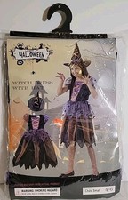 Happy Halloween Witch Costume with Hat New In Package Child's Small 4-6