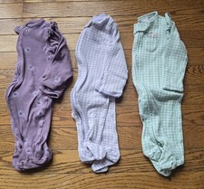 NEW Carter's 3 month Babygirl One-Piece Footed Sleepers 100 Cotton Bundle