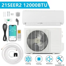 Zokop 12000 BTU Inverter Split Air Conditioner 21 SEER Heat Cooling Remote 230V