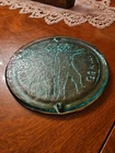 Vintage Blenko Green Astrology Gemini Twins Glass Sun Catcher Paperweight 71/2"