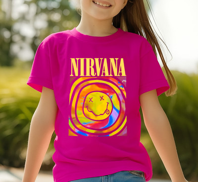 Nirvana tshirt for kids , Women aesthetic Smiley Face Nirvana Tshirt