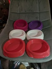 FIVE SMALL CAT DISHES AND ONE A BIT DEEPER - 6 DISHES