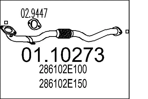 MTS 01.10273 Exhaust Pipe for HYUNDAI,KIA - Bild 3 von 3