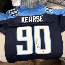 Jevon Kearse Tennessee Titans Autographed Signed Football Jersey #90 XL Blue